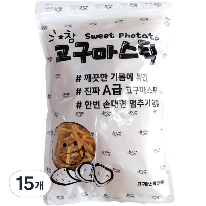 대삼민속식품 참고구마스틱, 500g, 15개