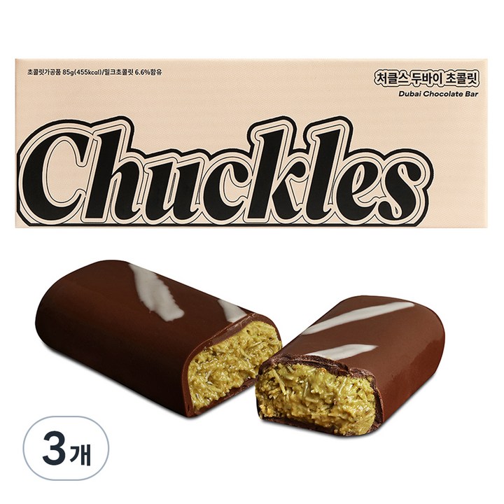 처클스 두바이 초콜릿, 85g, 3개