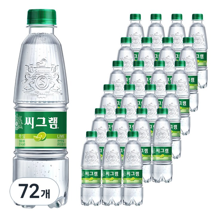 씨그램 라임 탄산음료, 350ml, 72개