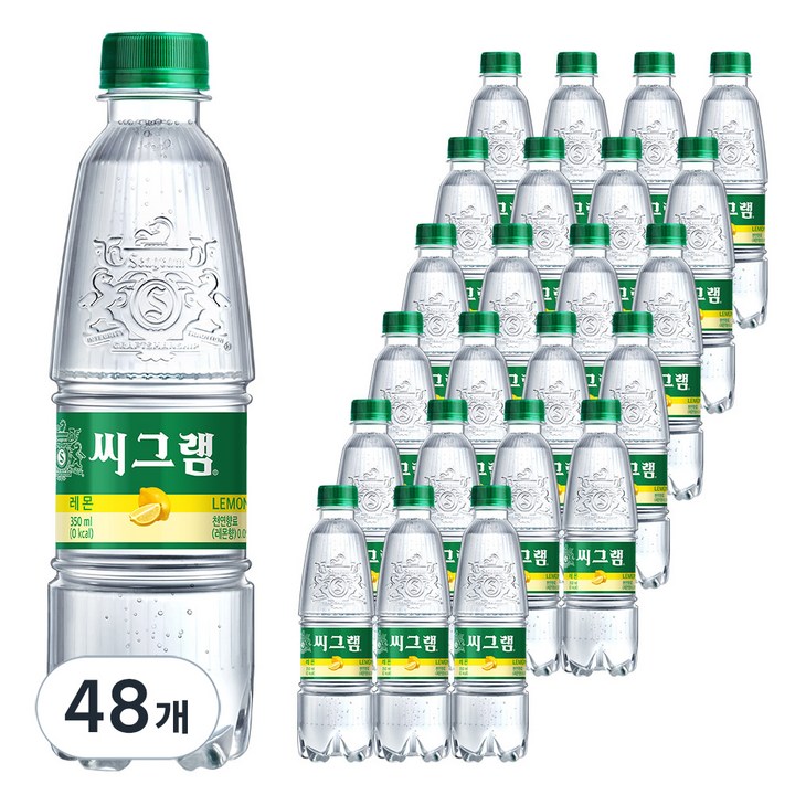 씨그램 레몬 탄산음료, 350ml, 48개