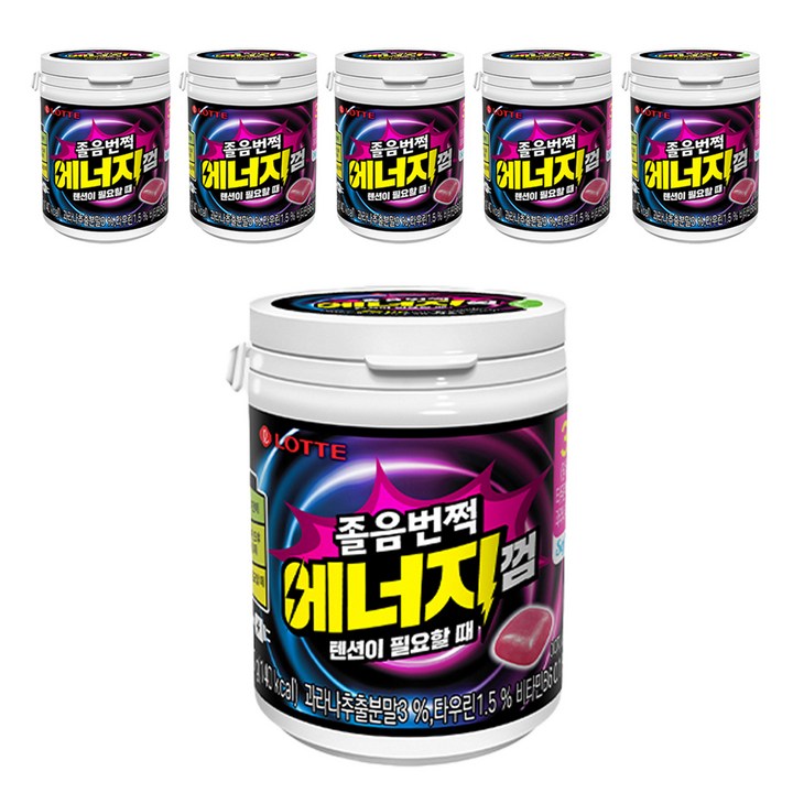 롯데웰푸드 졸음번쩍 에너지껌, 87g, 6개
