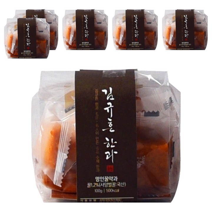 김규흔한과 명인 페스츄리형 꿀약과 띠지형, 6개, 100g