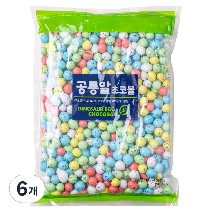 하루견과 공룡알 초코볼, 1kg, 6개