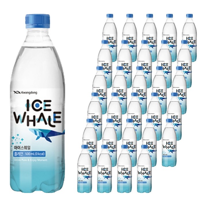 광동제약 아이스웨일 플레인 제로 탄산수, 500ml, 100개