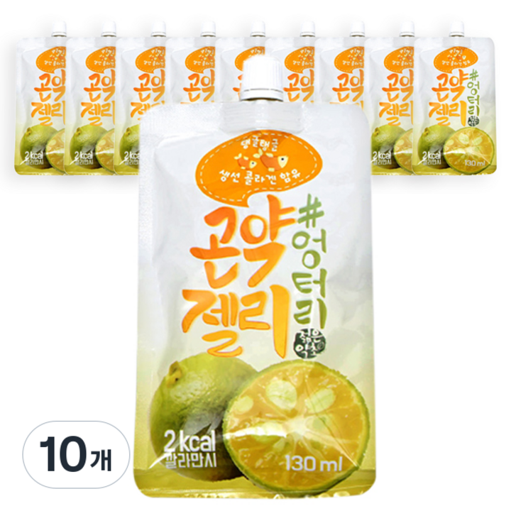젊은약초 엉터리 곤약젤리 깔라만시, 1.3L, 10개