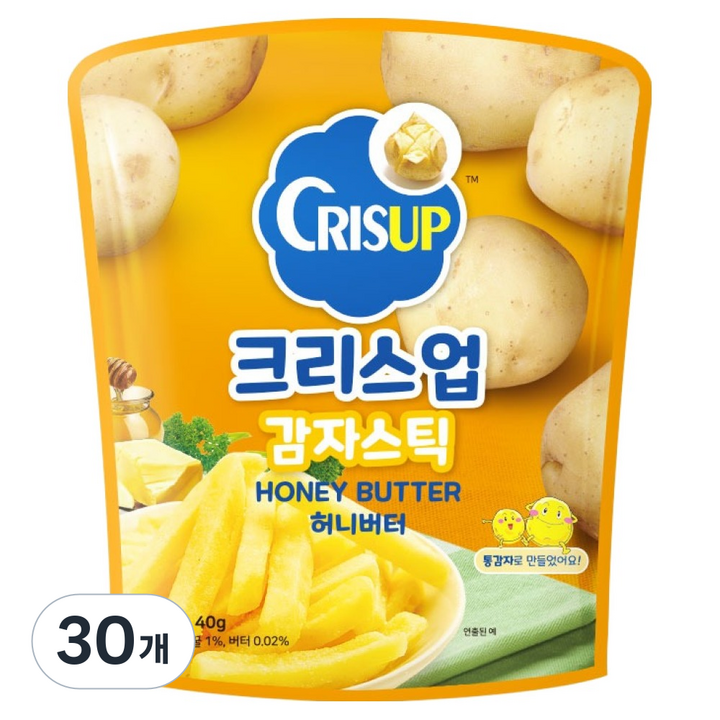 크리스업 감자스틱 허니버터, 40g, 30개