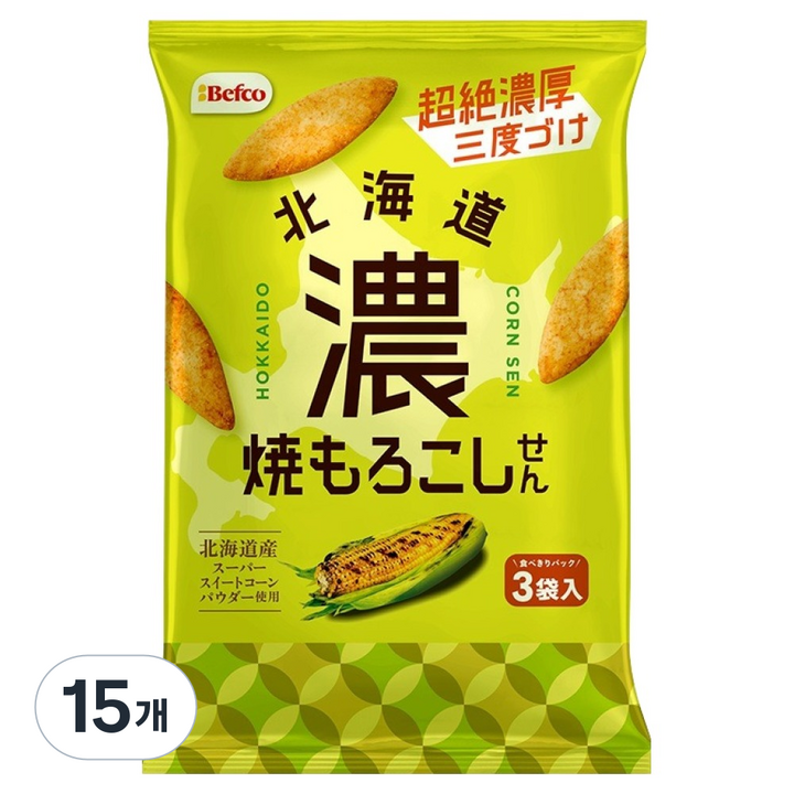 베프코 홋카이도 군옥수수맛 센베, 51g, 15개