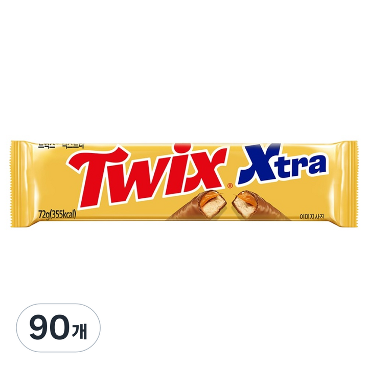 트윅스 엑스트라 초코바, 90개, 72g