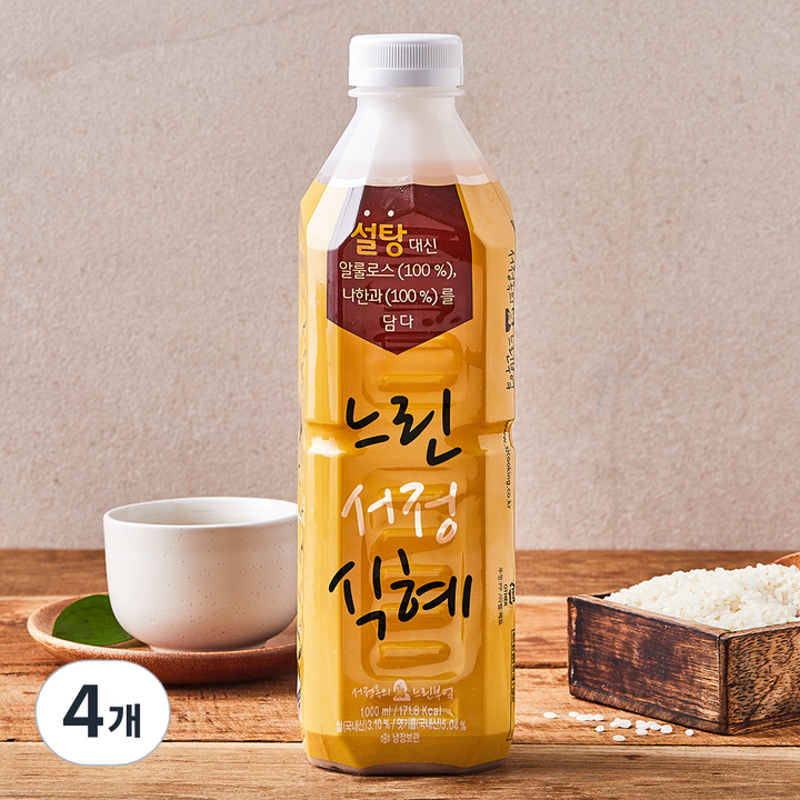 느린부엌 느린서정식혜, 1L, 4개