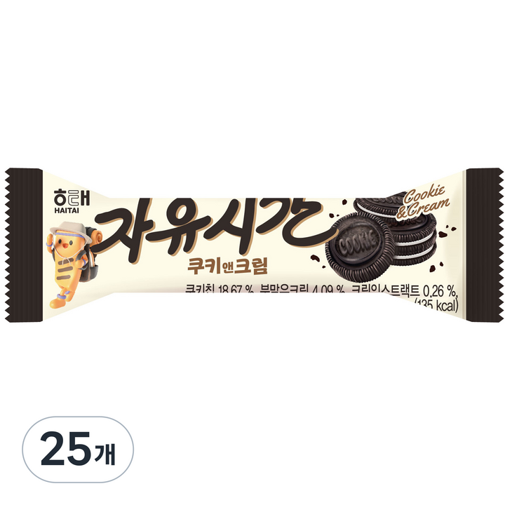 자유시간 쿠키앤크림, 30g, 25개