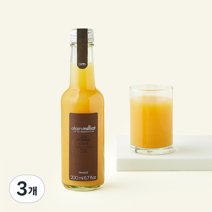 알랭밀리아 콕스 애플 주스, 200ml, 3개