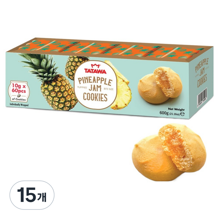 타타와 파인애플맛 쿠키 60p, 600g, 15개