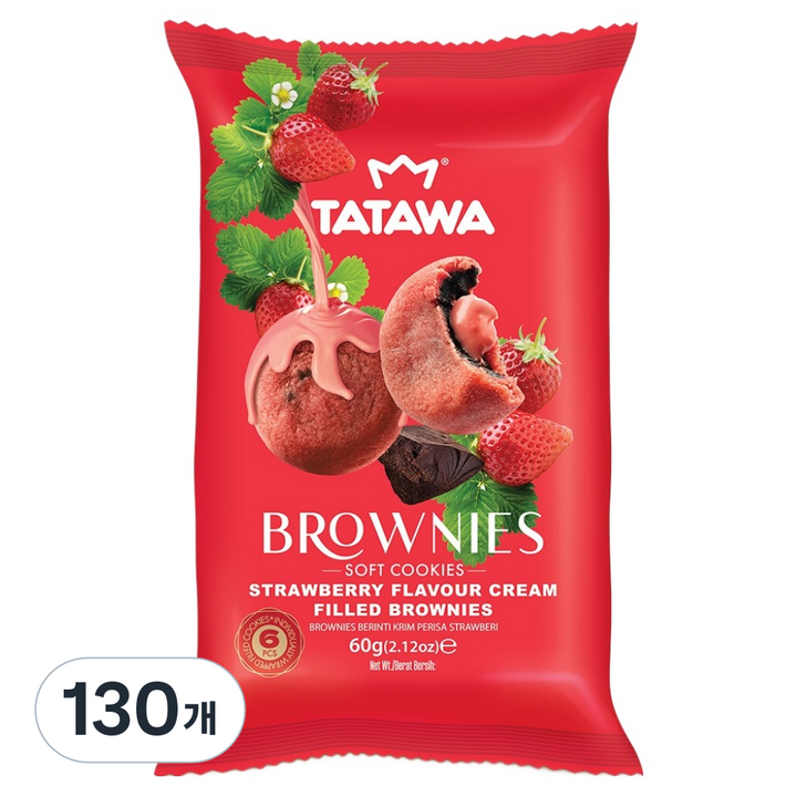 타타와 딸기 필드 브라우니, 130개, 60g