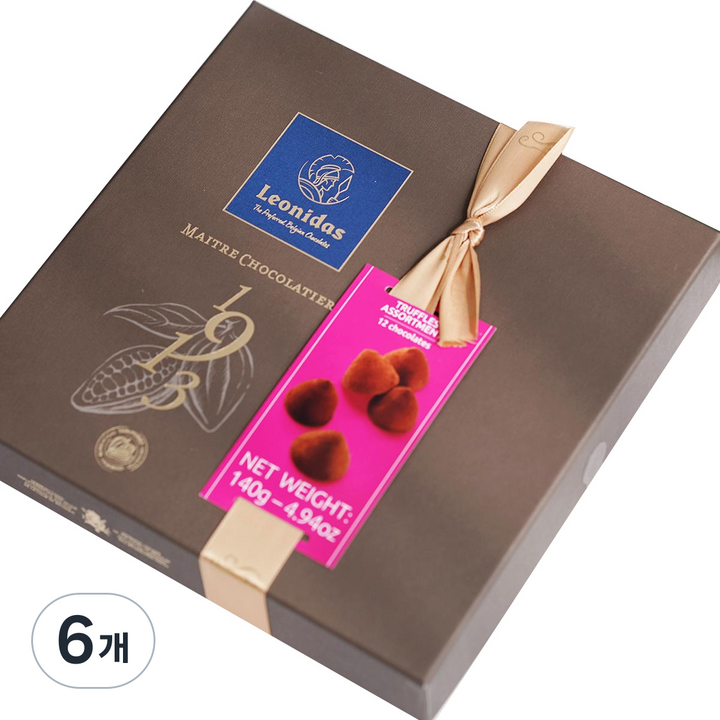 레오니다스 트러플 어쏘트먼트 초콜릿, 140g, 6개