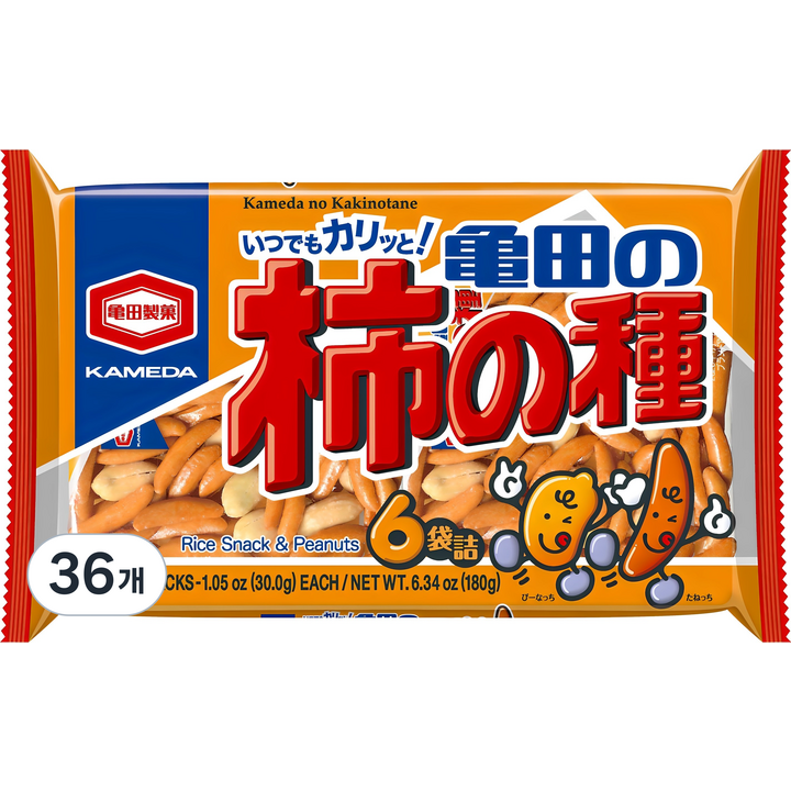 카메다 카키노타네 스낵 6p, 180g, 36개