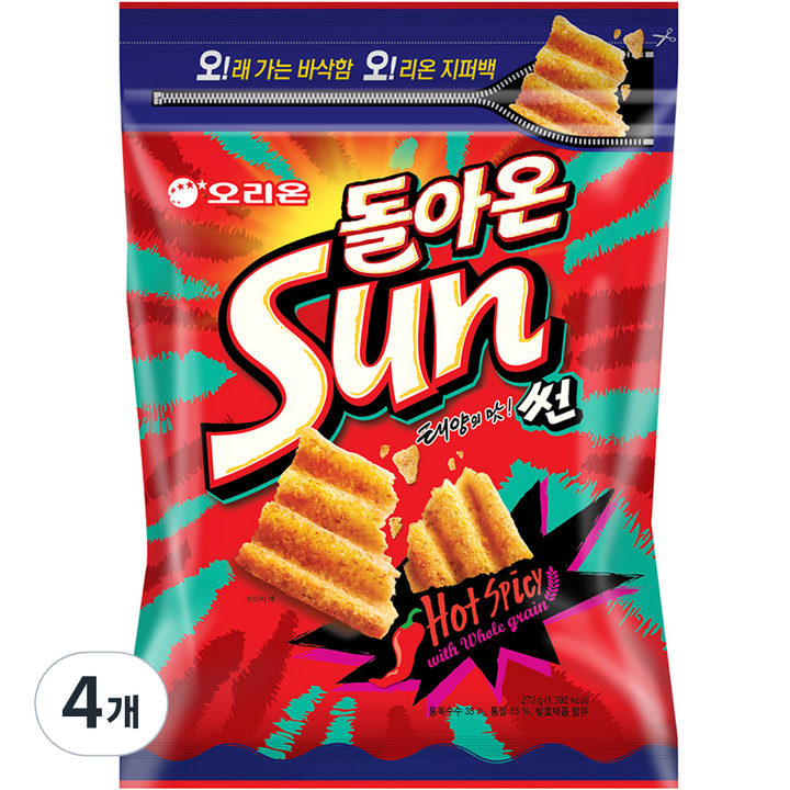 오리온 태양의 맛 썬, 4개, 273g