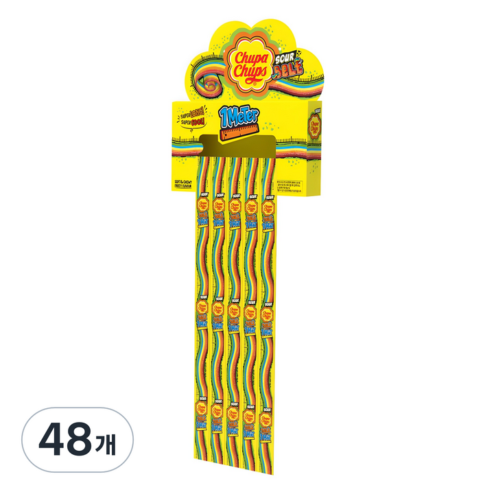 츄파춥스 사워벨트 1M 젤리, 55g, 48개