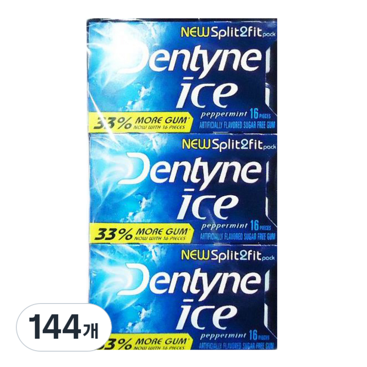캐드버리아담스 덴타인 아이스 페퍼민트 츄잉껌, 24g, 144개