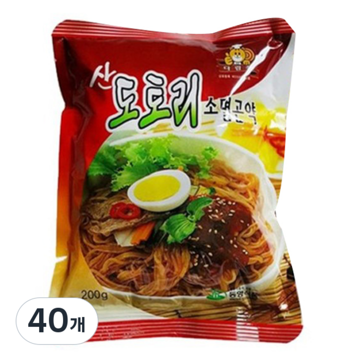 다람쥐 산도토리소면곤약, 200g, 40개