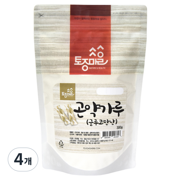 토종마을 곤약가루, 300g, 4개