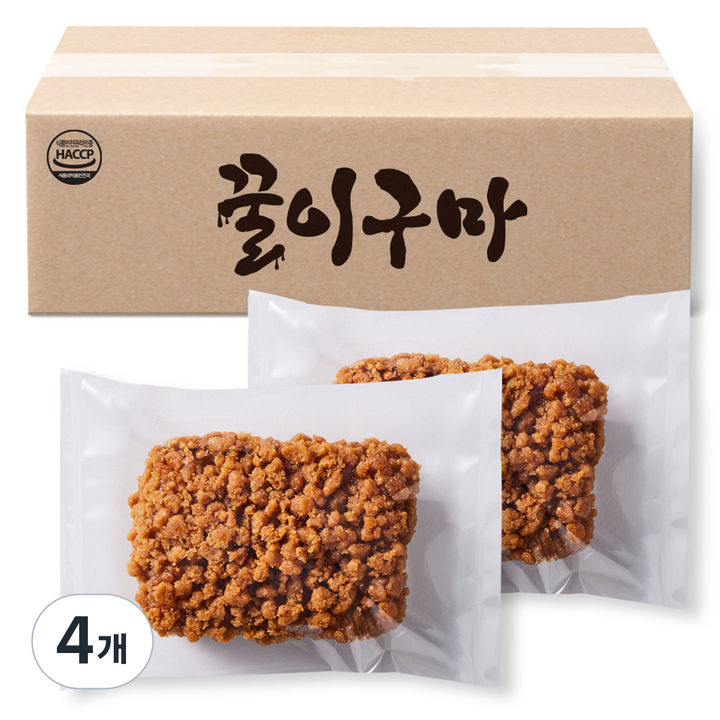 꿀이구마 수제 크런치 약과, 1.2kg, 4개