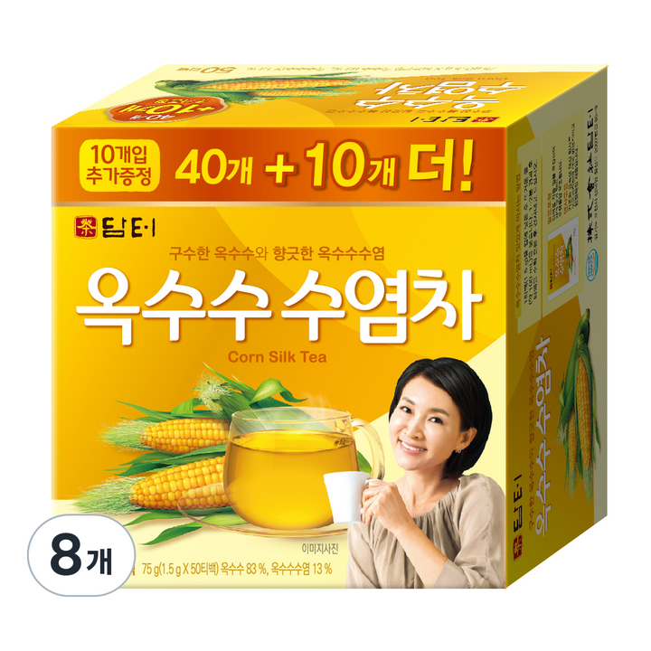 담터 옥수수 수염차, 1.5g, 50개입, 8개