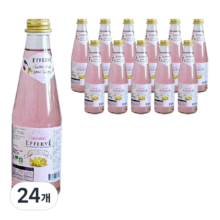 에페브 스파클링 레몬에이드 핑크, 330ml, 24개