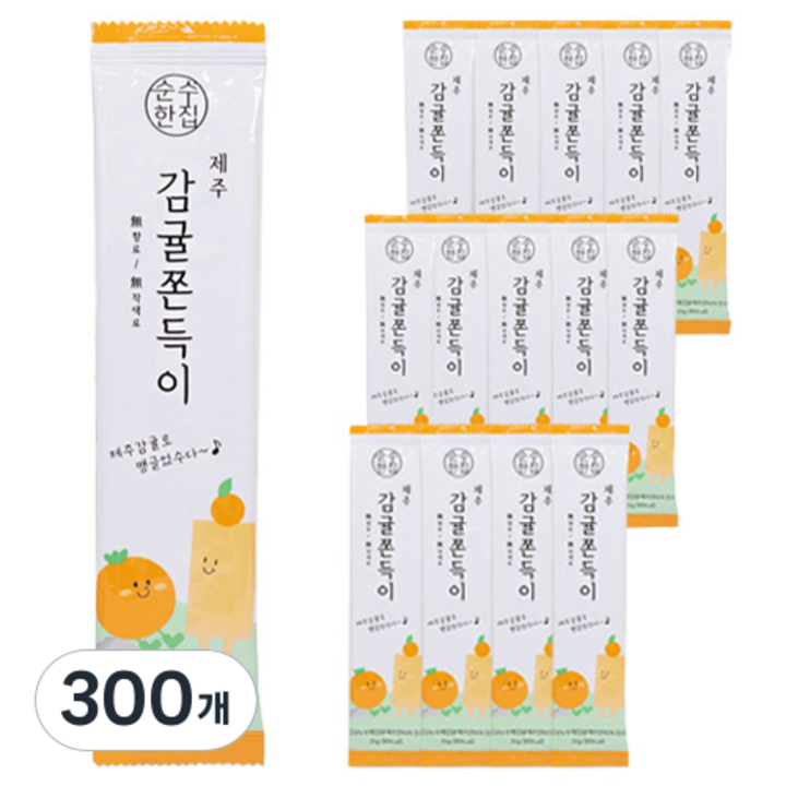 순수한집 제주 감귤 쫀득이, 25g, 300개