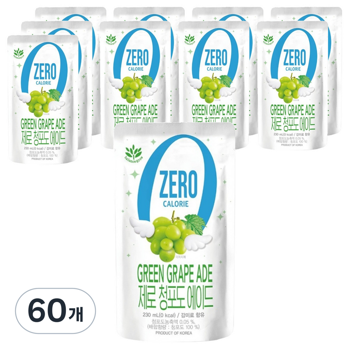 발란스그로우 제로 청포도 에이드, 60개, 230ml