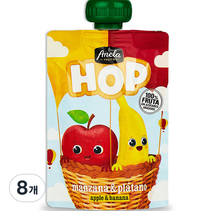 아넬라 호프 과일 퓨레, 100g, 8개, 혼합맛(사과/바나나)