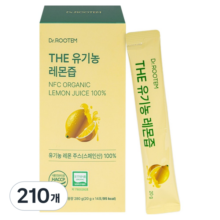 닥터루템 정품 THE 유기농 레몬즙 스틱, 20g, 210개