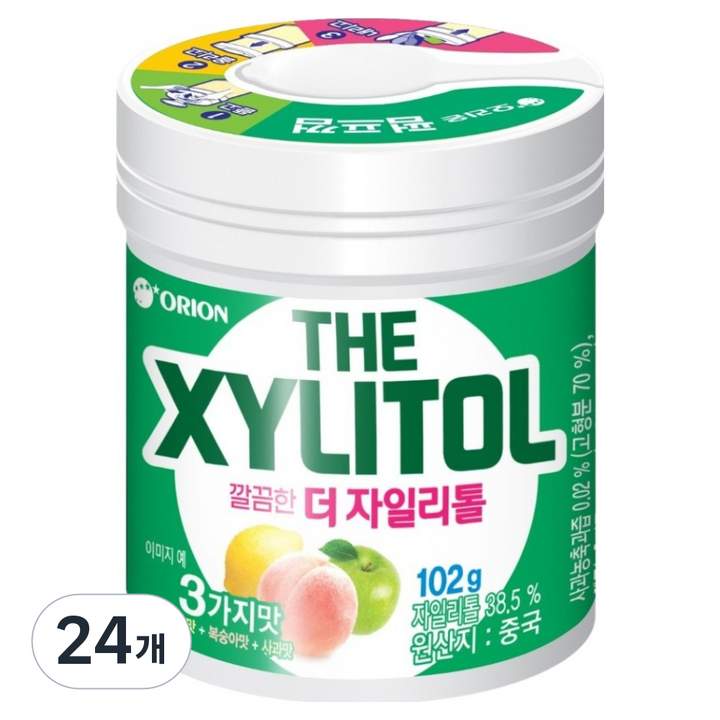 오리온 깔끔한 더 자일리톨, 102g, 24개