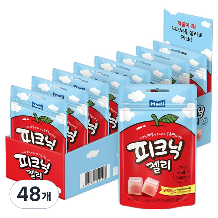 피크닉 젤리 사과, 48개, 45g