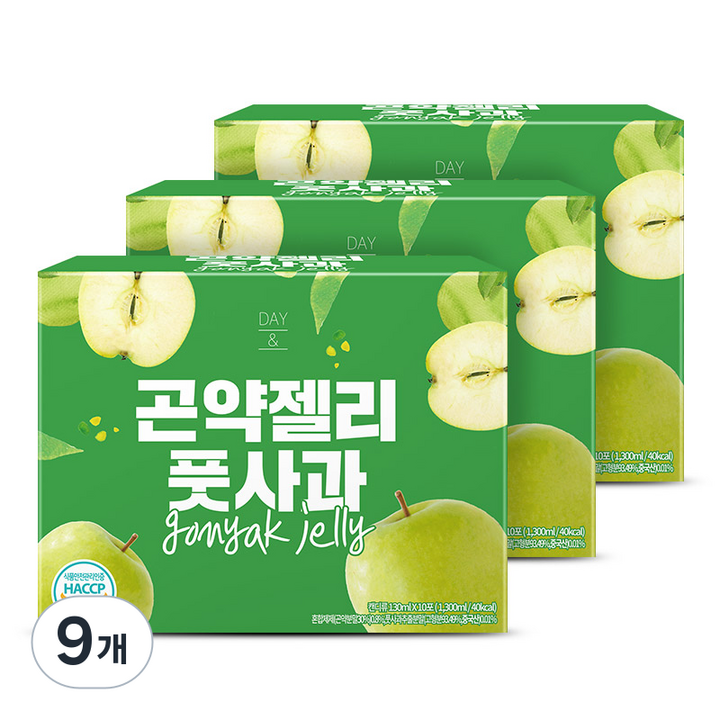 참앤들황토농원 데이앤 풋사과 곤약젤리 10p, 9개