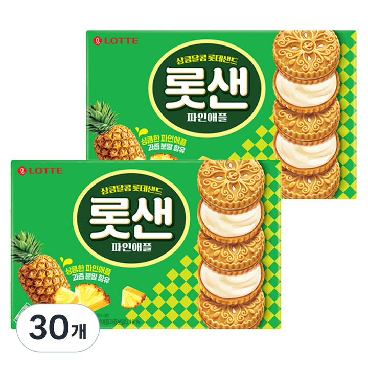 롯데웰푸드 롯샌 파인애플, 315g, 30개