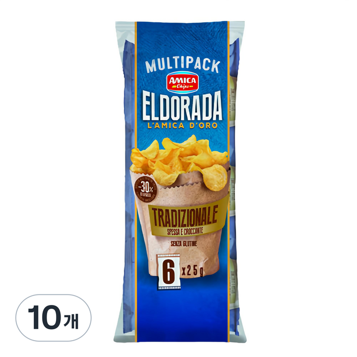 아미카칩스 엘도라다 감자칩 멀티팩, 150g, 10개