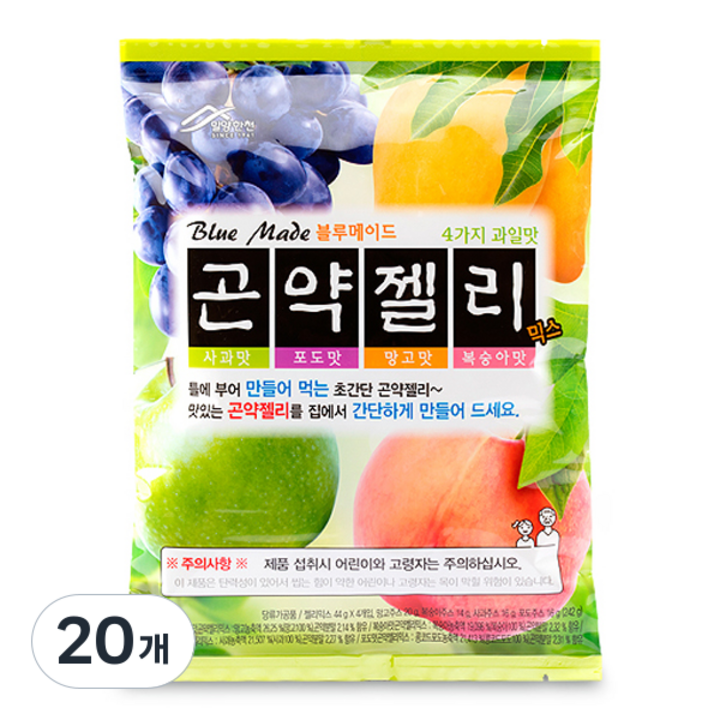 밀양한천 블루메이드 곤약젤리 믹스, 242g, 20개