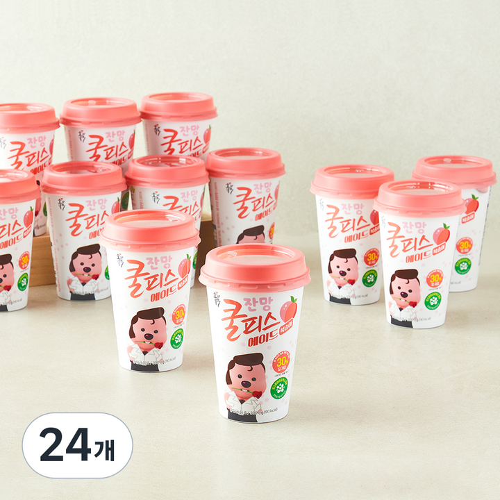 소와나무 잔망루피 쿨피스에이드 복숭아, 24개, 300ml