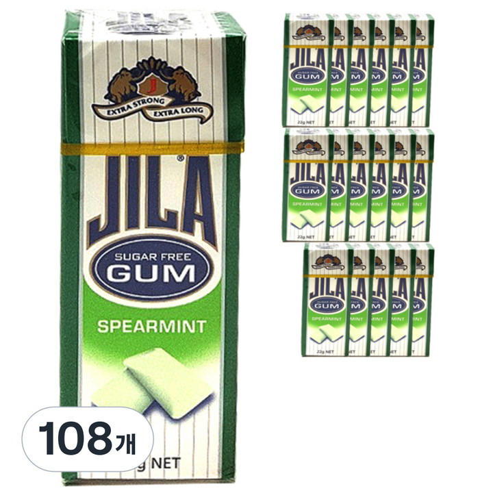 자일라 스피어민트 껌, 22g, 108개