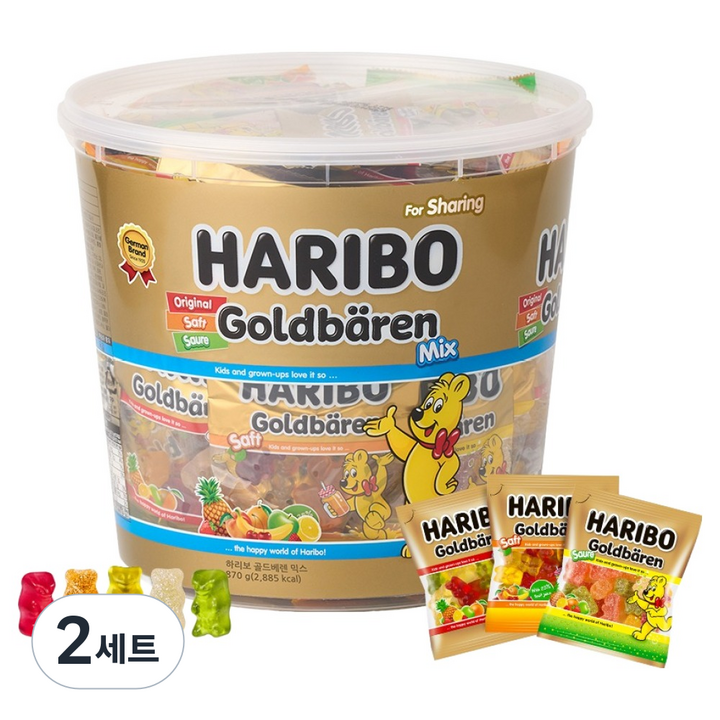 하리보 골드베렌 믹스 60개입, 870g, 2개