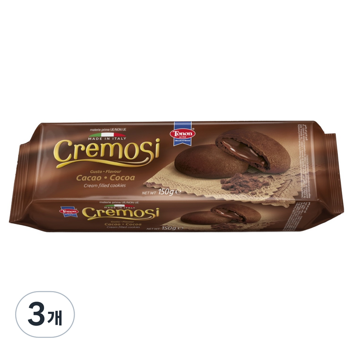 몬비소 크레모시 코코아 크림 쿠키, 150g, 3개