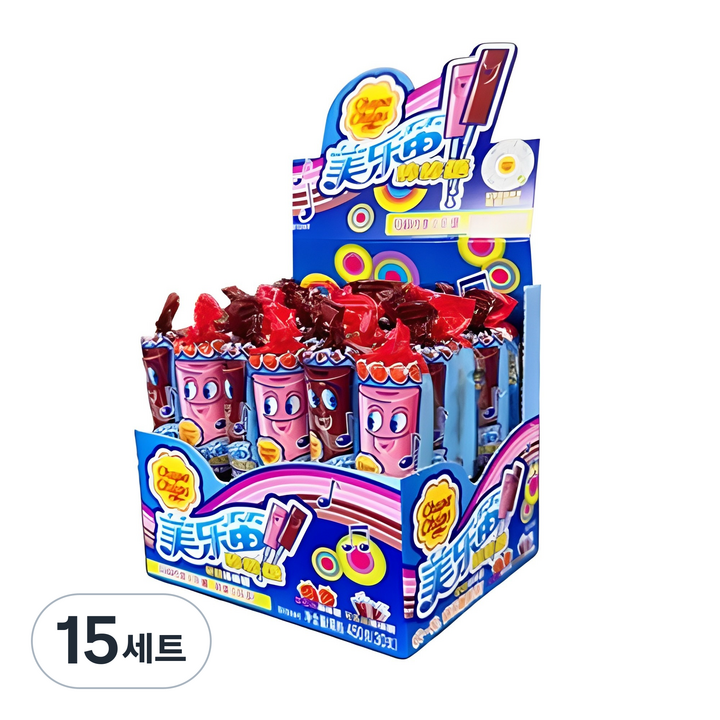 츄파춥스 피리캔디 딸기향 15p + 콜라향 15p 세트, 450g, 15세트