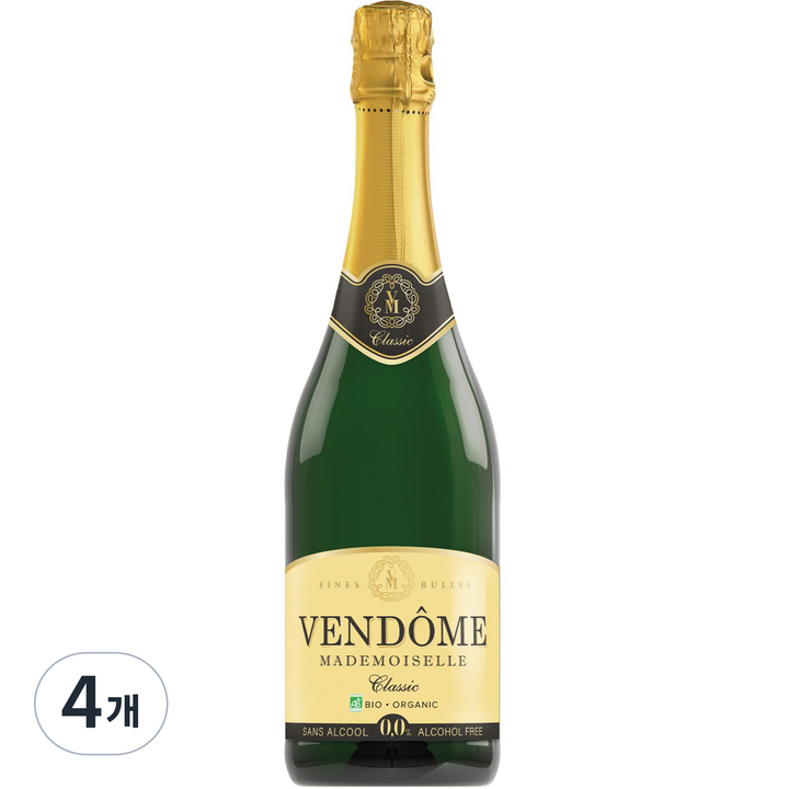 벤돔 페틸런트 유기농 스파클링 와인 클래식, 750ml, 4개