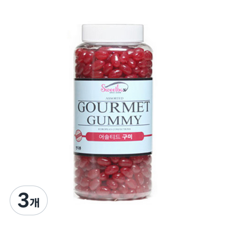 스위트박스 고메 체리향 젤리빈, 800g, 3개