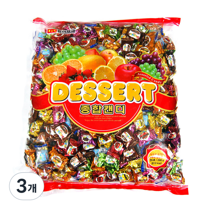 동아제과 디저트종합캔디, 2kg, 3개