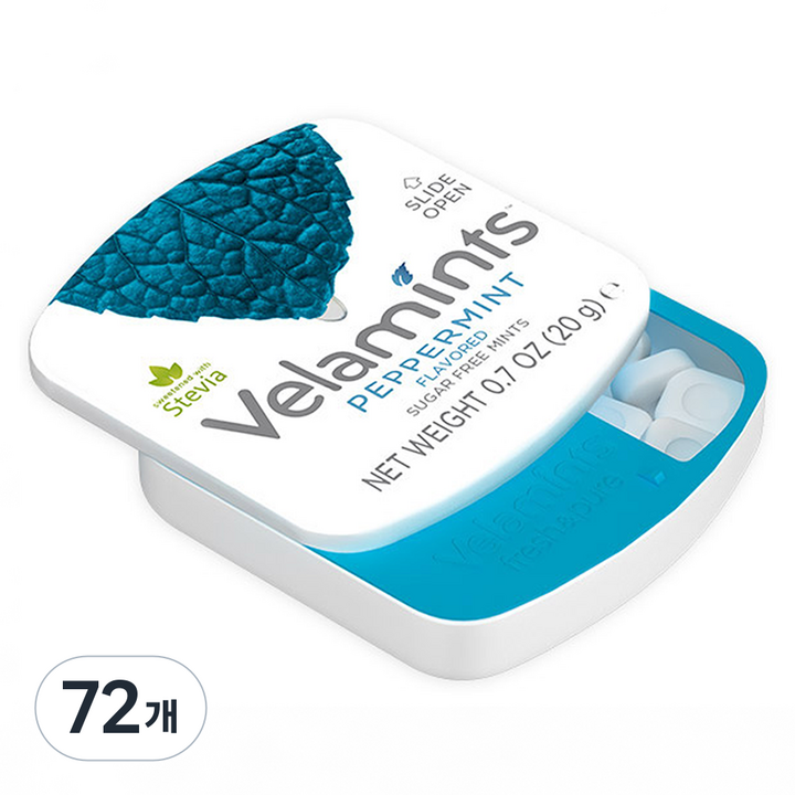 벨라민츠 프레쉬 퓨어 무설탕 페퍼민트 캔디, 20g, 72개