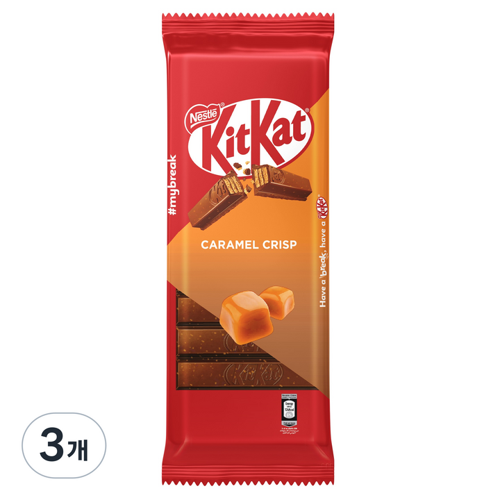 KitKat 타블렛 카라멜 크리스프, 120g, 3개