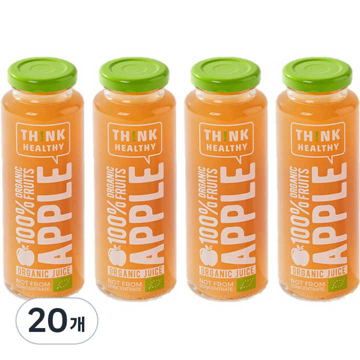 띵크헬씨 유기농 NFC 착즙 사과주스, 20개, 240ml