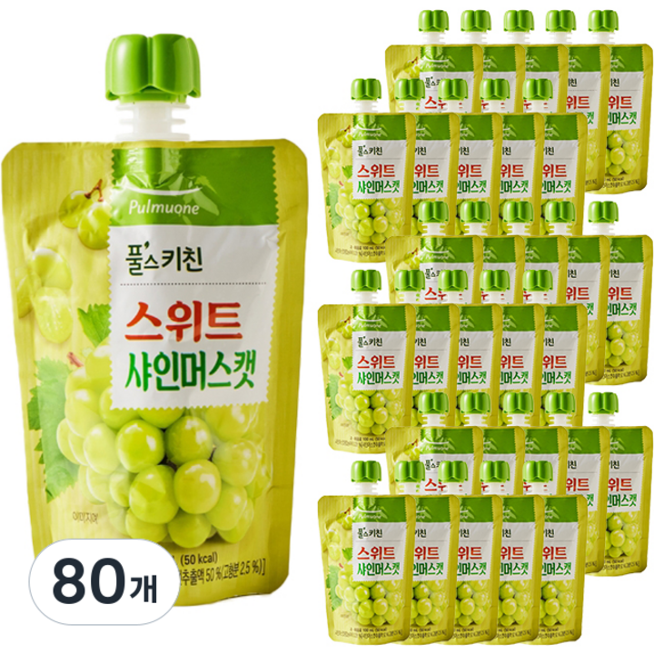 풀스키친 스위트 샤인머스캣 주스, 80개, 100ml