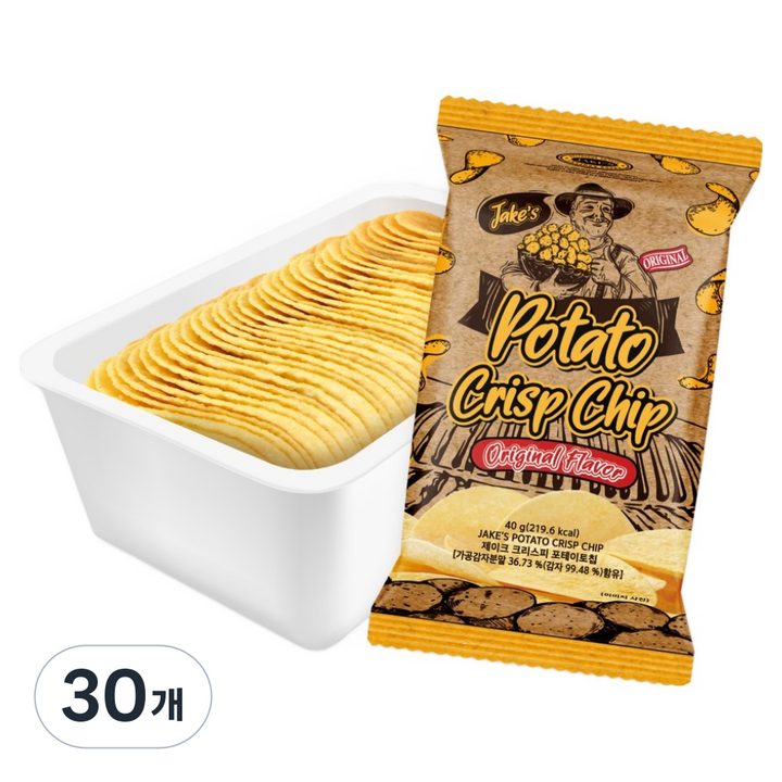 키즈웰 제이크 크리스피 포테이토칩, 30개, 40g
